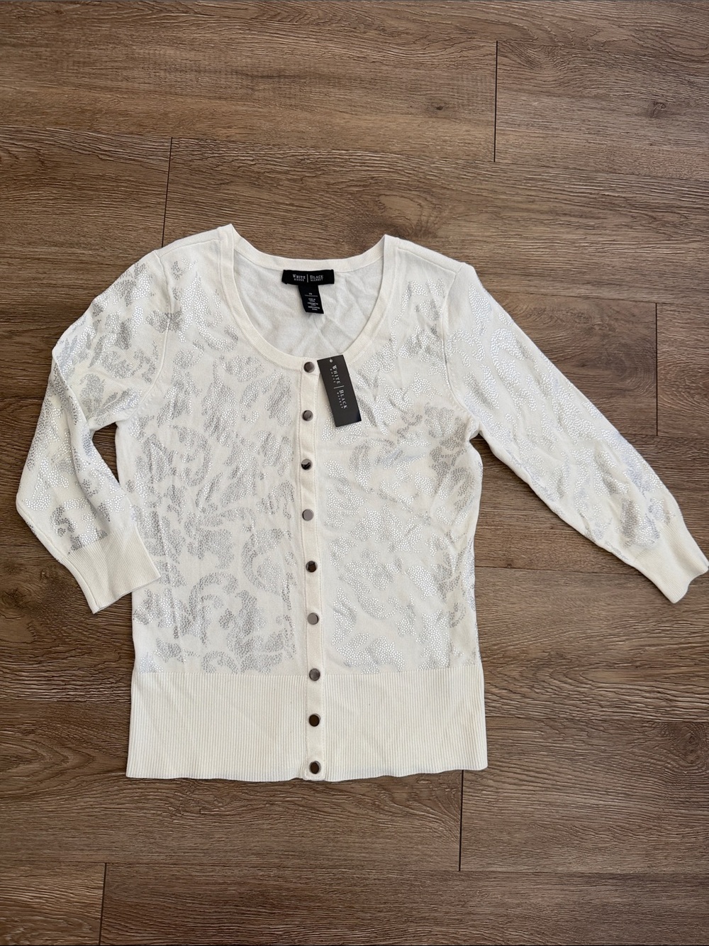 White House Black Market Lightweight Button-Front Cardigan